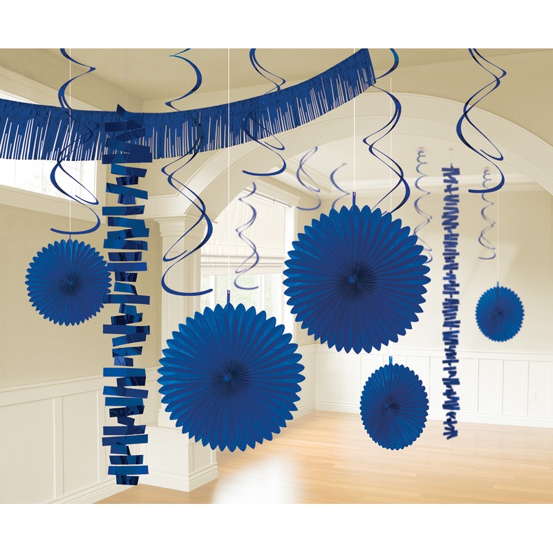 Deco set Larissa in dark blue 18 pieces
