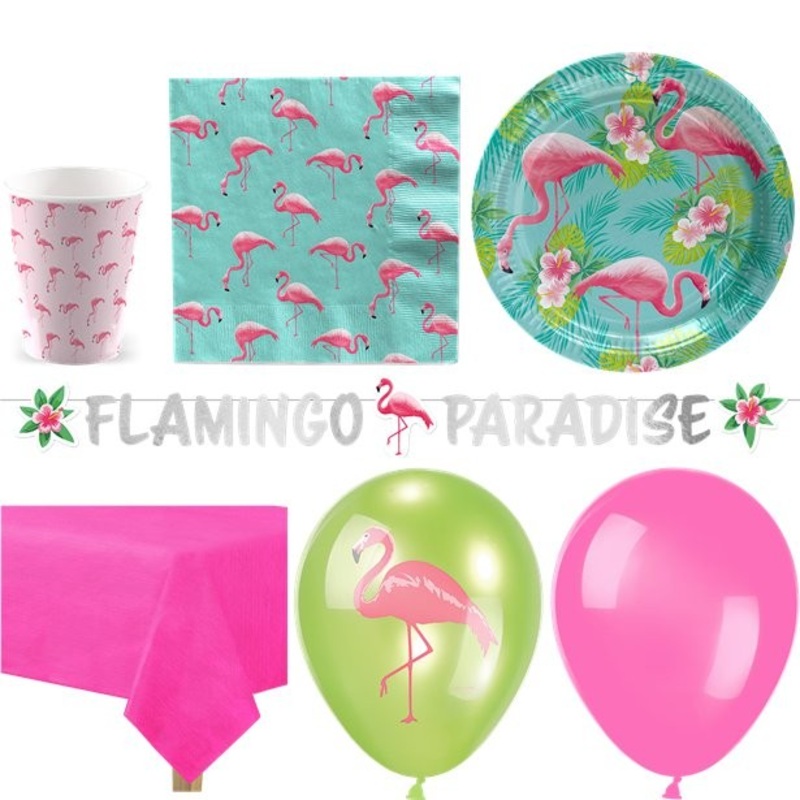 Deluxe Flamingo Paradise Party Set