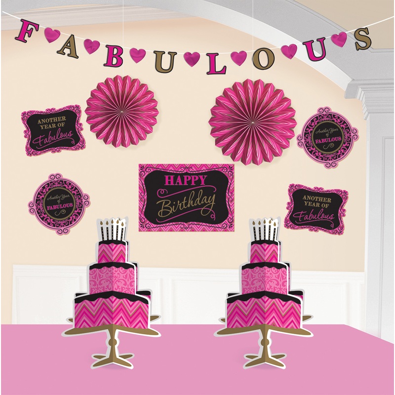 Fabulous Birthday decoration set 10 pieces