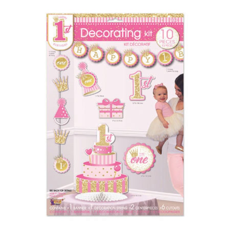 First Birthday Princess decoration 10-piece set