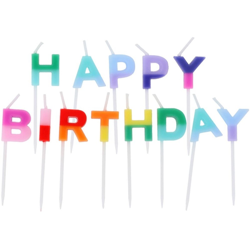 Happy Birthday Cake Candles Colorful
