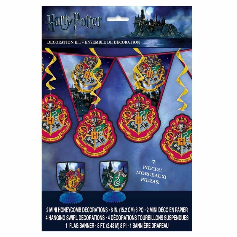 Harry Potter Hogwarts decoration set 7 pieces