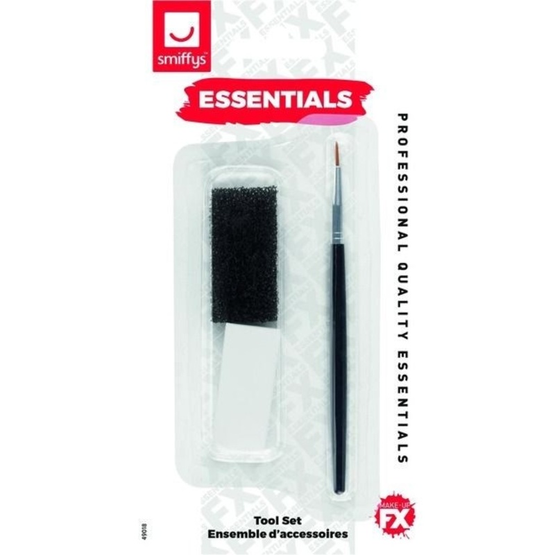 Make-up sponges with brush 3-part