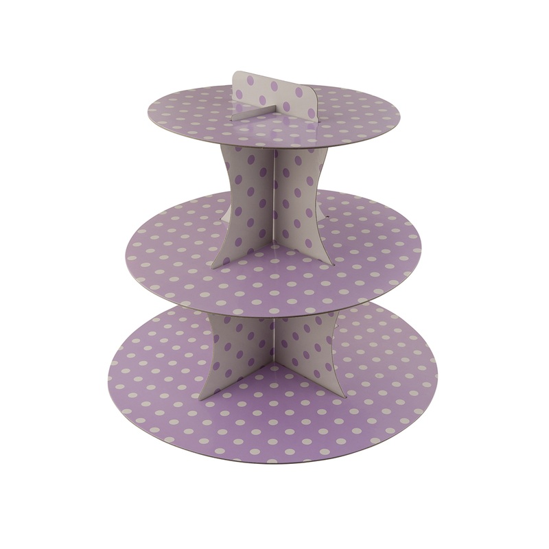 Points fun purple cupcake stand 30cm