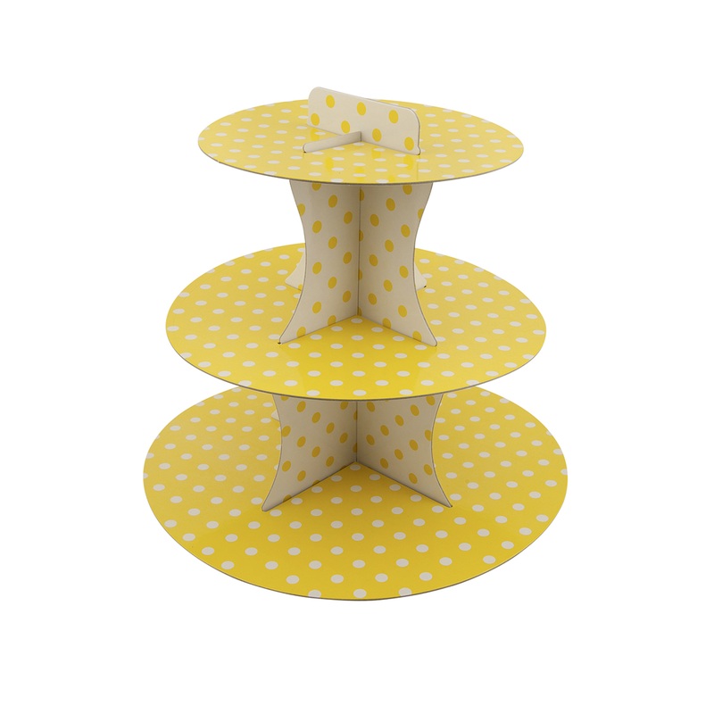 Points fun yellow cupcake stand 30cm