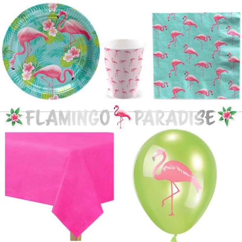 Premium Flamingo Paradise Party Set