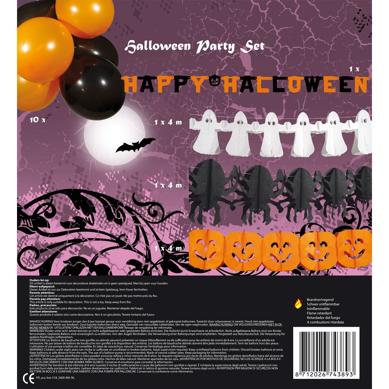 Scary Halloween hanging decoration set 14 pieces