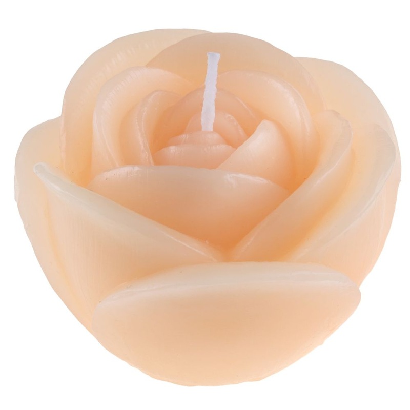 Wedding candle rose peach  12 x 7 cm