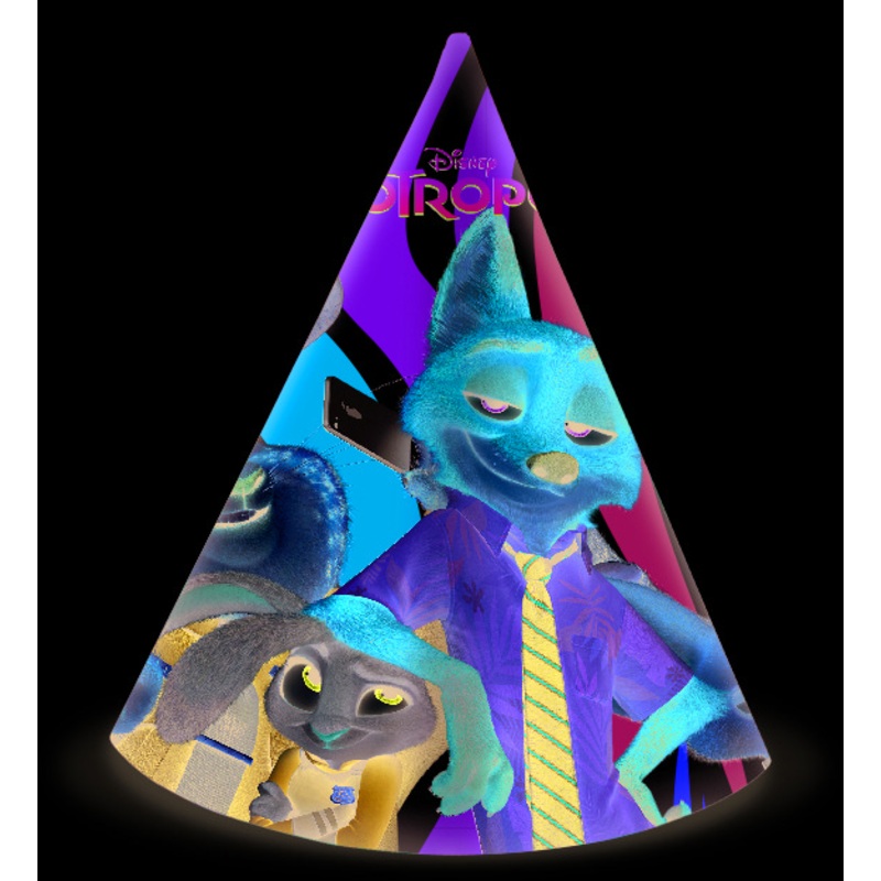 Zoomania 6 party hats 10cm