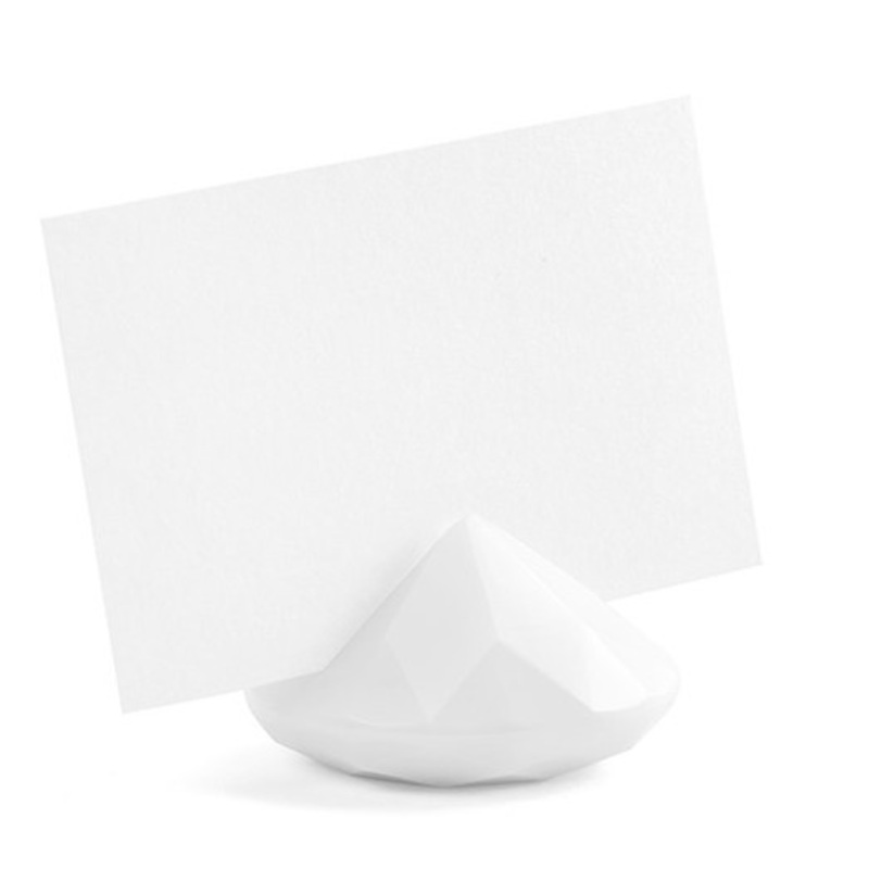 10 diamonds card holder white 4cm