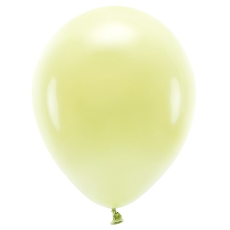 100 eco pastel balloons lemon yellow 26cm