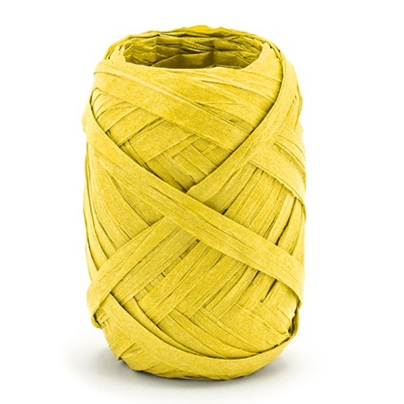 10m yellow Raffia ribbon