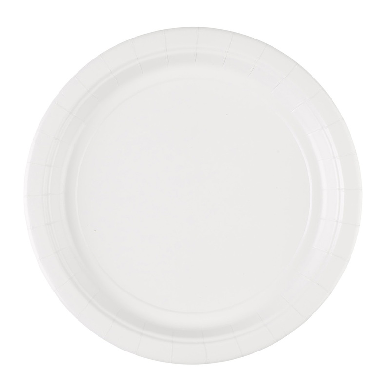 20 Classic paper plates in white 22.8cm