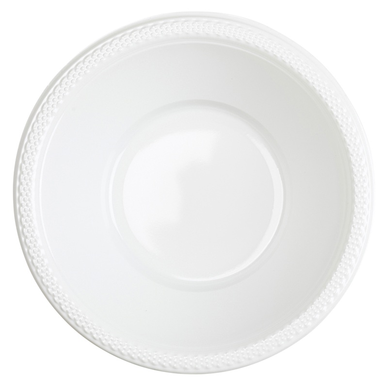 20 plastic bowls Mila white 355ml