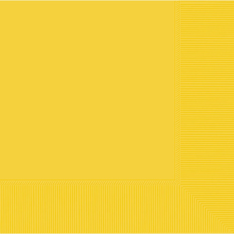 20 yellow napkins 33cm 2-ply