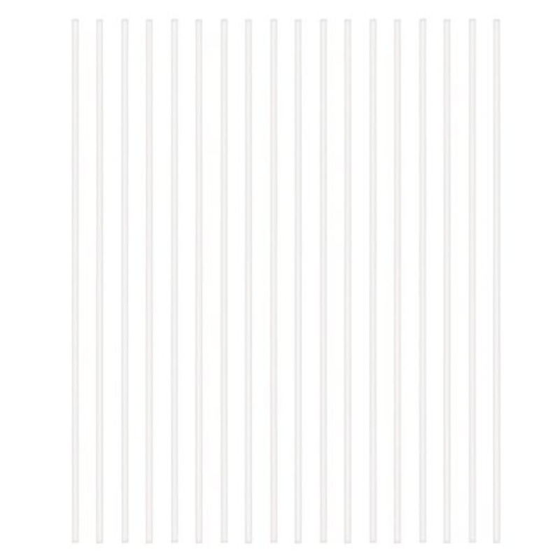 25 white cake pop sticks 20cm