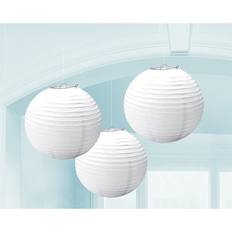 3 Summer Tale lanterns white 20cm