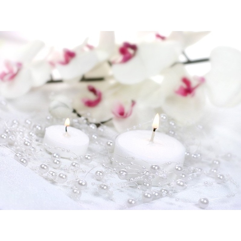 5 pearl garlands Sissi white 1.3m