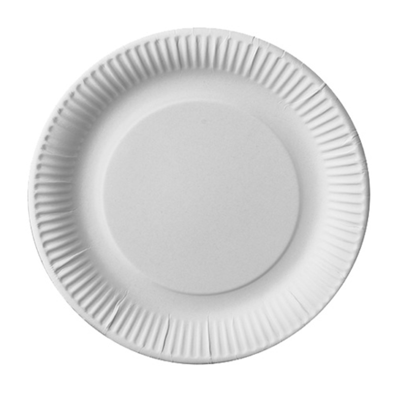 50 FSC paper plates Scarlatti white 23cm