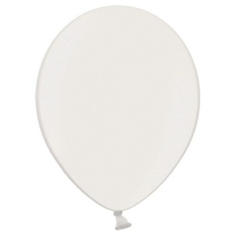50 party star metallic balloons white 27cm