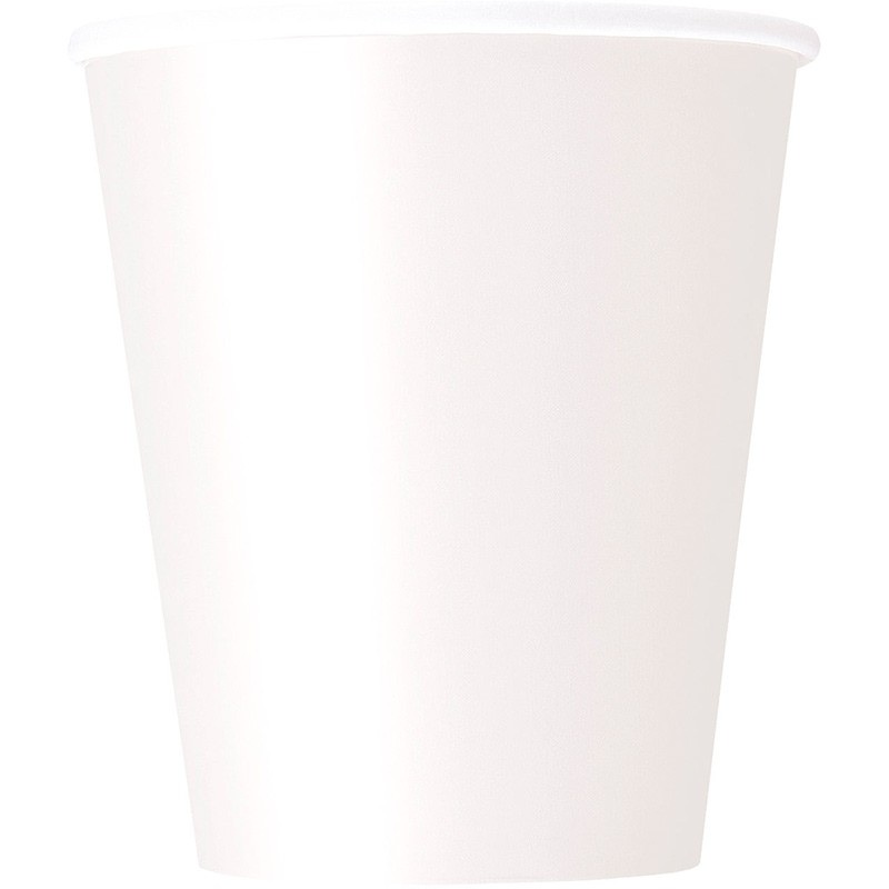 8 paper cups Vera white 266ml