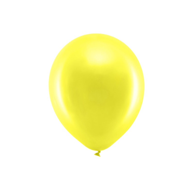 Ballons Rainbow 30cm, metallisiert, gelb (1 VPE / 100 Stk.)