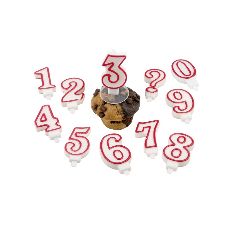 Cake candle Dublin symbol? White-red 8cm