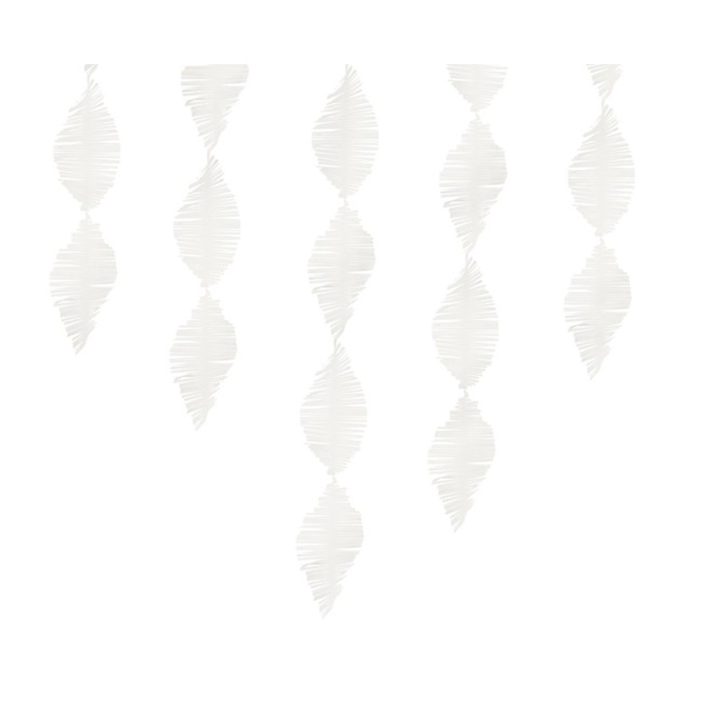 Crepe paper garland white 3m