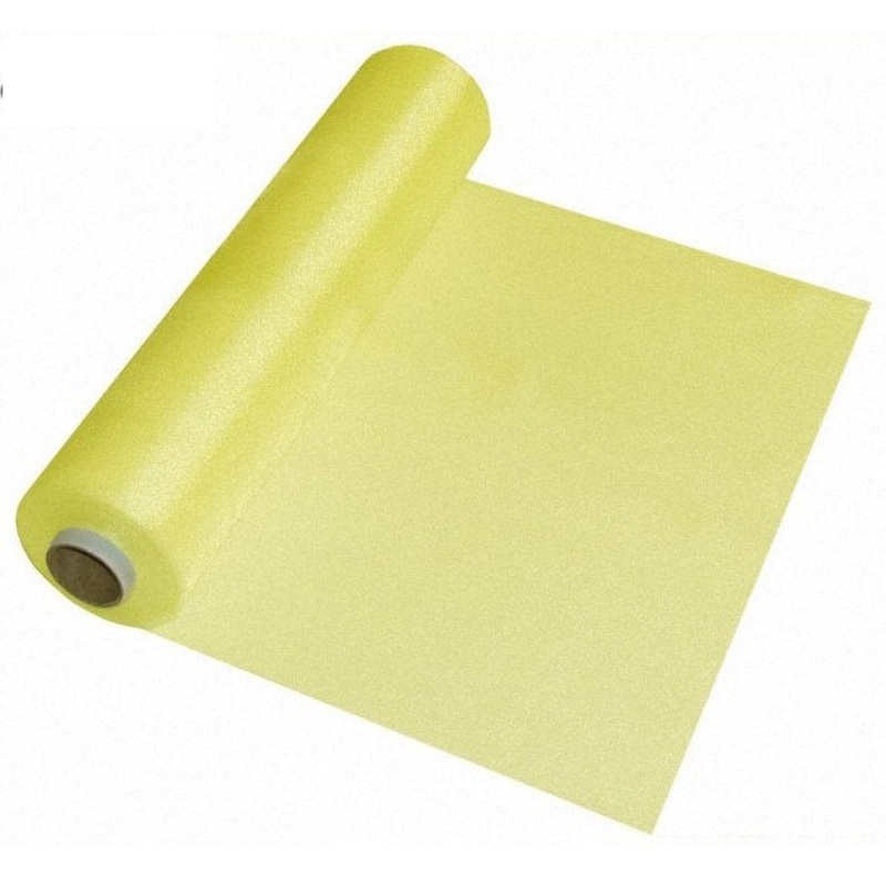 Elena Organza fabric panel yellow 29cm x 25m