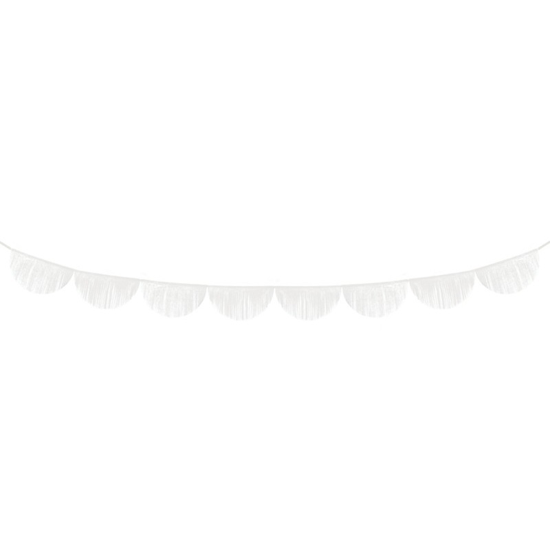 Fringe garland Alessia white 3m x 32cm
