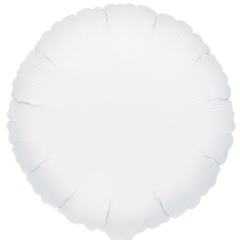 Round Foil Balloon White 45cm