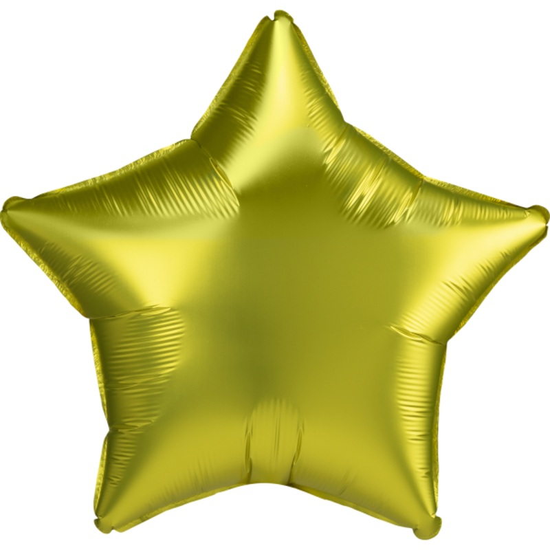 Satin foil balloon Yellow Star 48cm