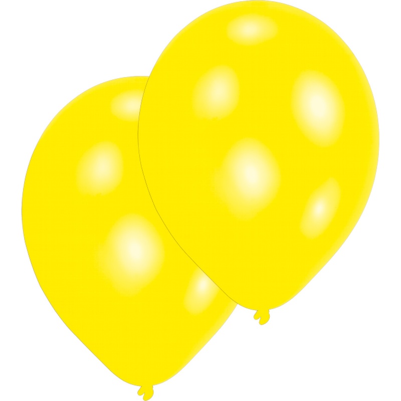 Set of 10 yellow balloons 27.5cm