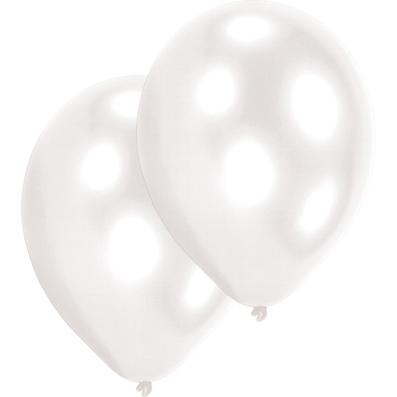 Set of 25 balloons white mother of pearl 27.5cm