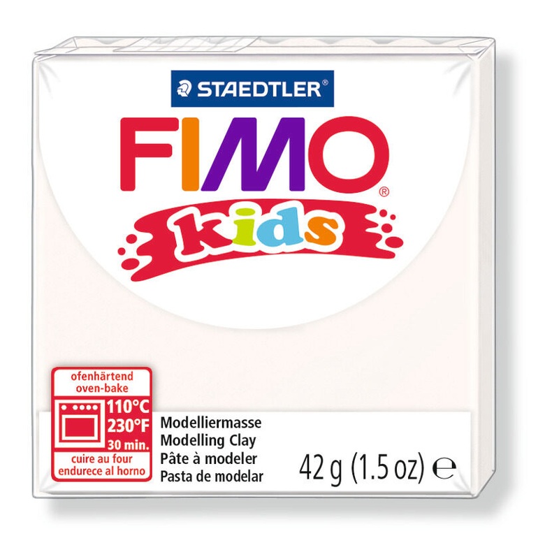STAEDTLER FIMO Modelliermasse kids Normalblock wei 42g