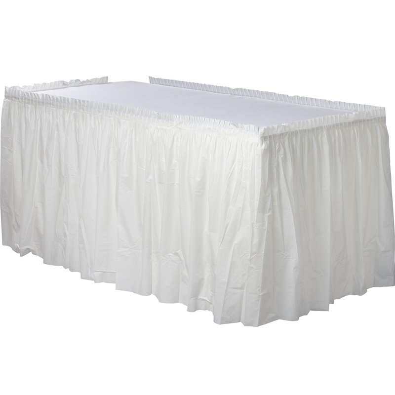 Table border Mila white 4.26mx 73cm