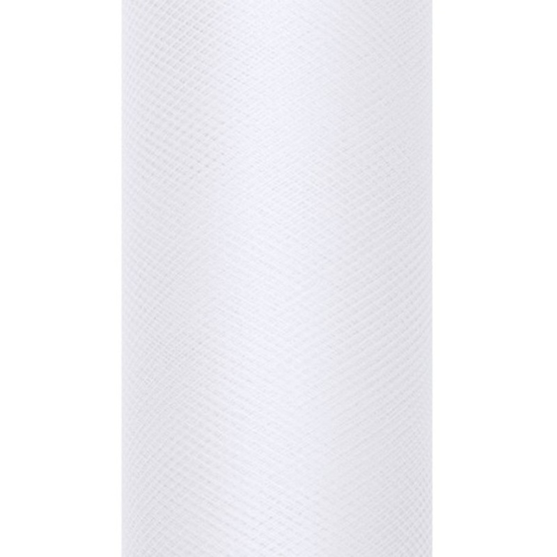 Tulle fabric Luna white 9m x 30cm