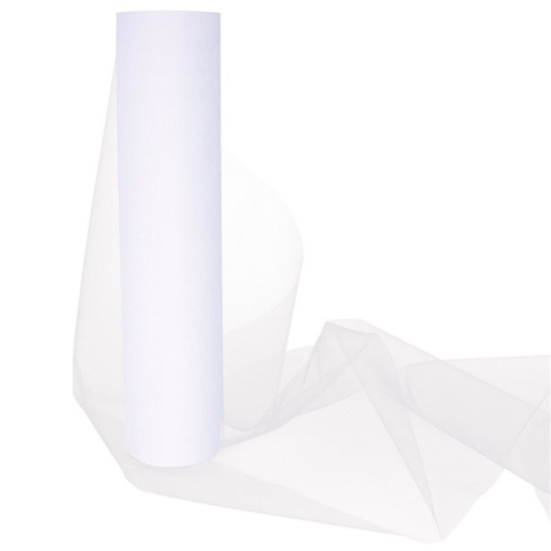 White tulle on a roll 30cm x 25m
