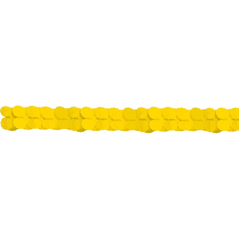Yellow decorative paper garland 3.65m