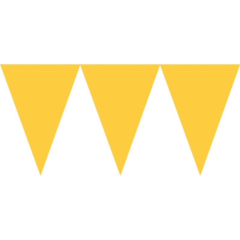 Yellow garden party pennant chain 4.5m