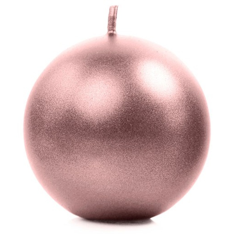 10 ball candles Torino rose gold 6cm