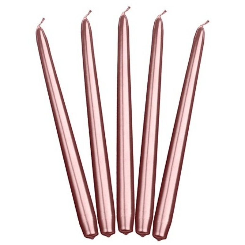 10 Taper Candles Lucia Rose Gold 24cm