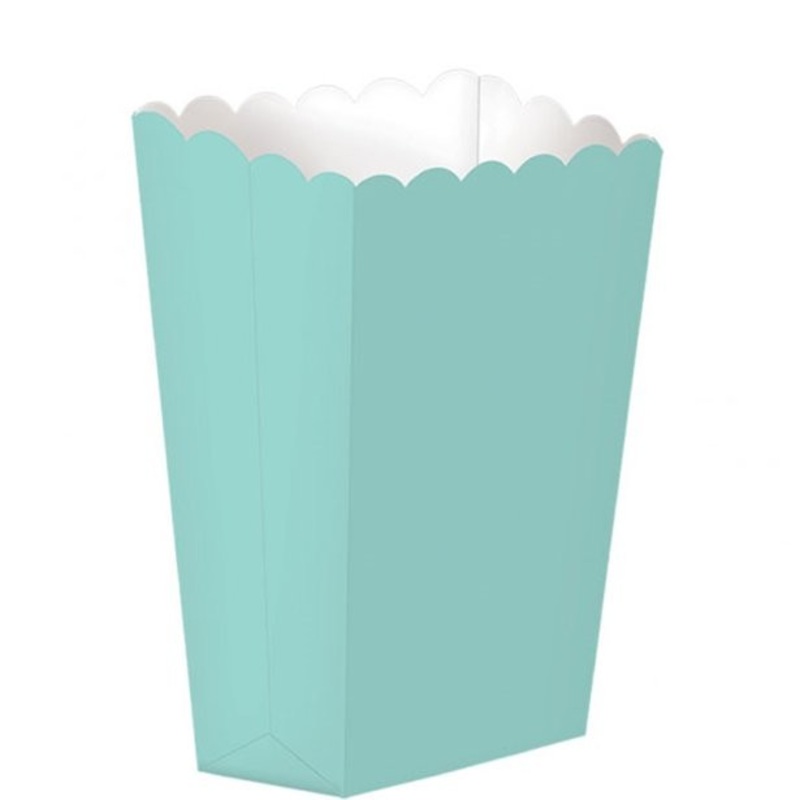 10 turquoise popcorn boxes 13cm