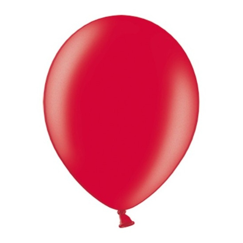 100 balloons cherry red metallic 12cm
