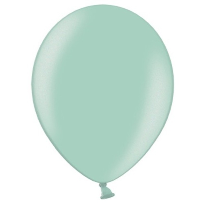 100 balloons metallic mint turquoise 25cm