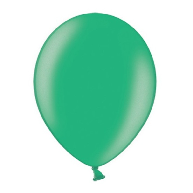 100 balloons metallic turquoise green 35cm