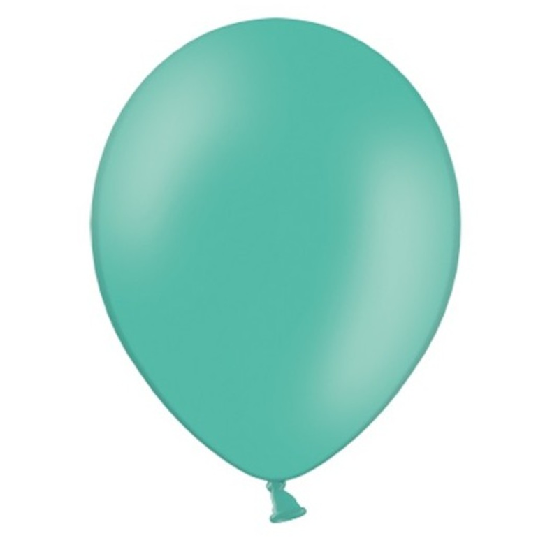 100 latex balloons aquamarine 25cm
