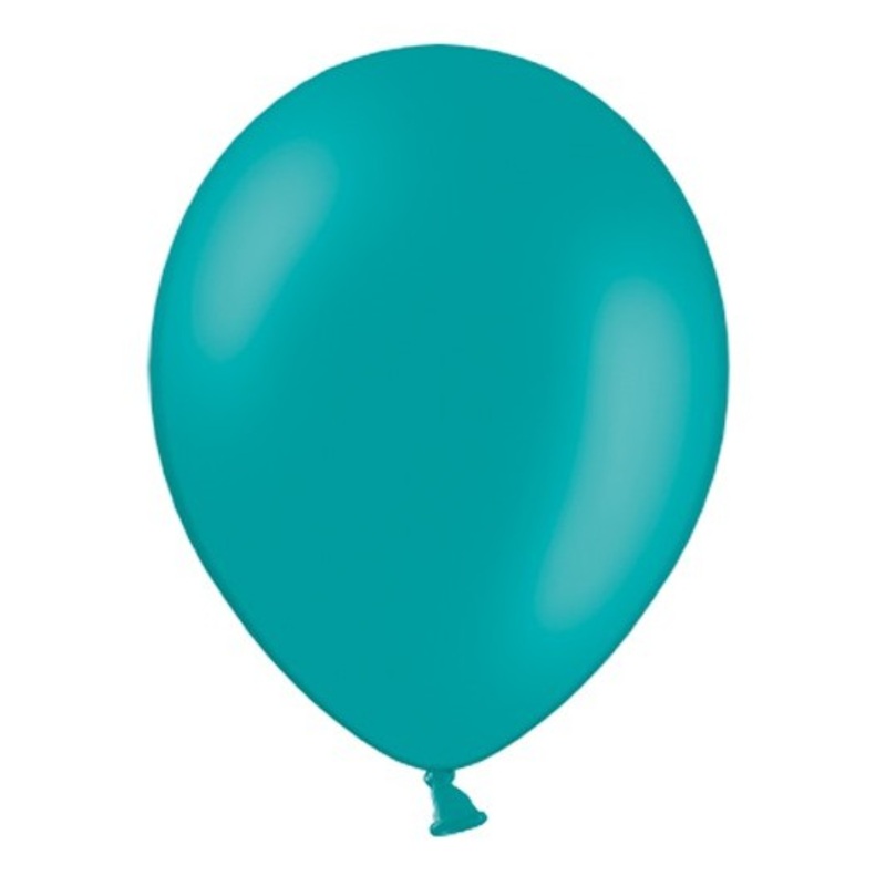 100 latex balloons pastel turquoise 25cm