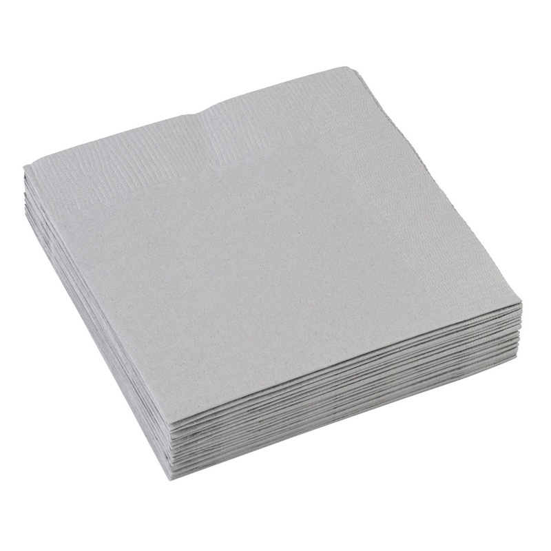 20 party napkins 25cm light gray