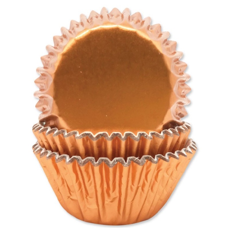 45 copper matellic muffin cups 3.2 x 5cm